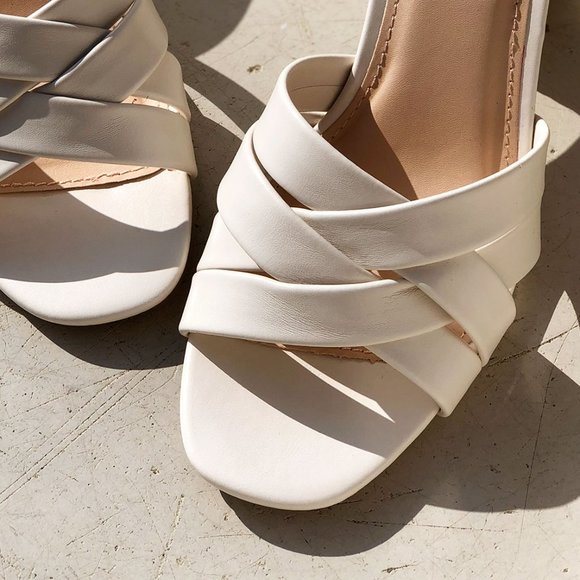 Qupid Cream Strappy Sandals - Picture 7 of 11